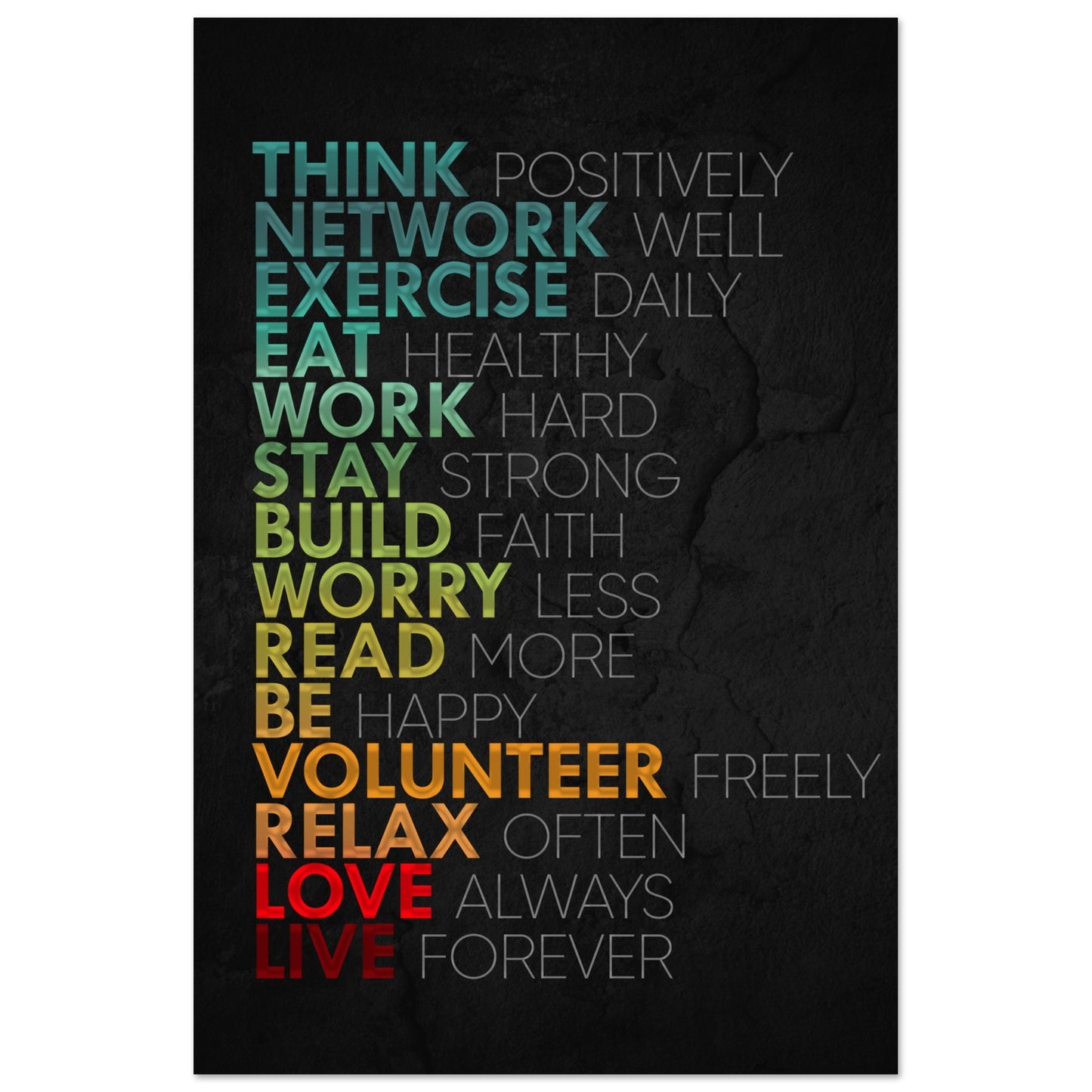 Positive Life Habits - Your Bold Essence | Motivational and Inspirational Canvas Wall Art Poster