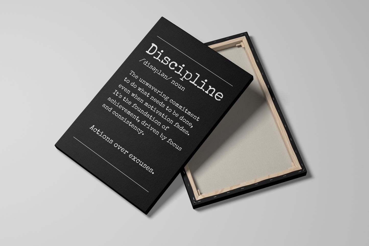 Discipline - Your Bold Essence | Motivational and Inspirational Canvas Wall Art Poster