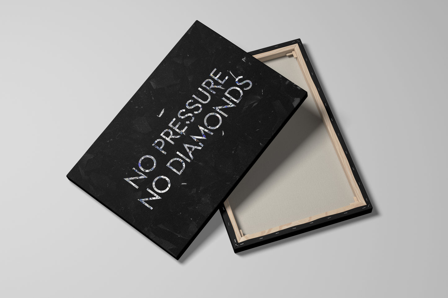 No Pressure No Diamonds - Your Bold Essence | Motivational and Inspirational Canvas Wall Art Poster
