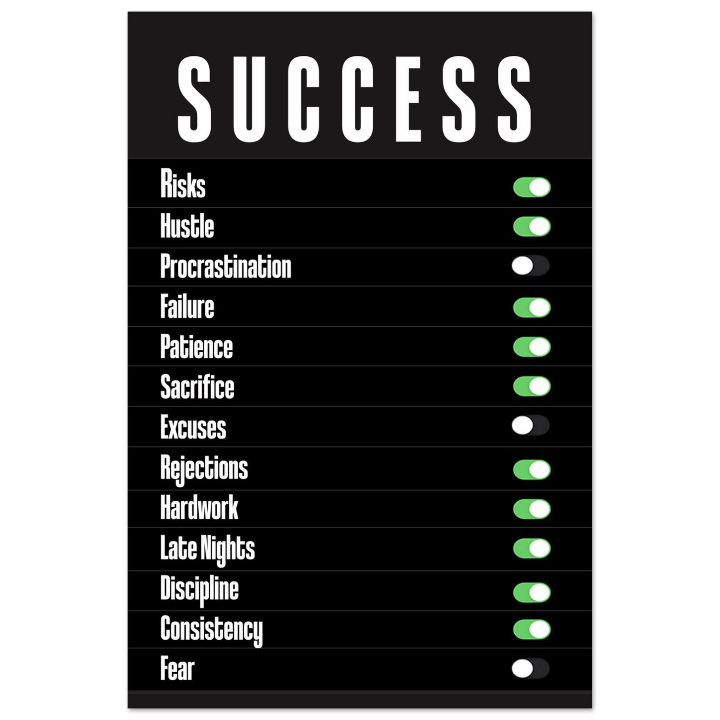 Success Switch - Your Bold Essence | Motivational and Inspirational Canvas Wall Art Poster