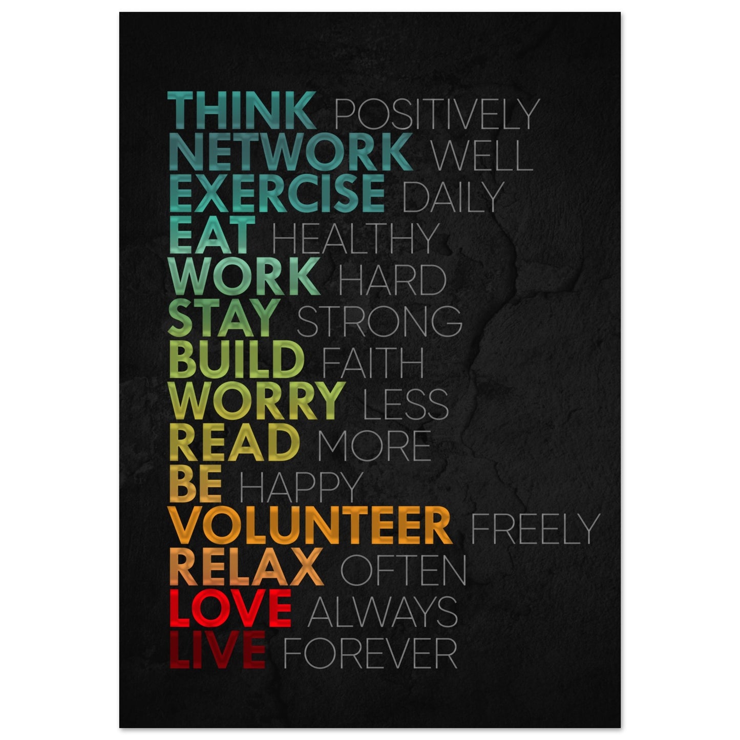 Positive Life Habits - Your Bold Essence | Motivational and Inspirational Canvas Wall Art Poster