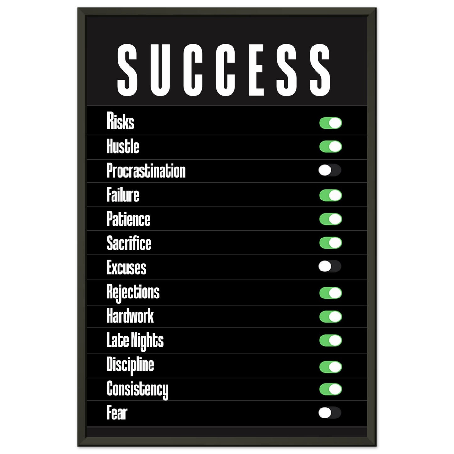 Success Switch - Your Bold Essence | Motivational and Inspirational Canvas Wall Art Poster