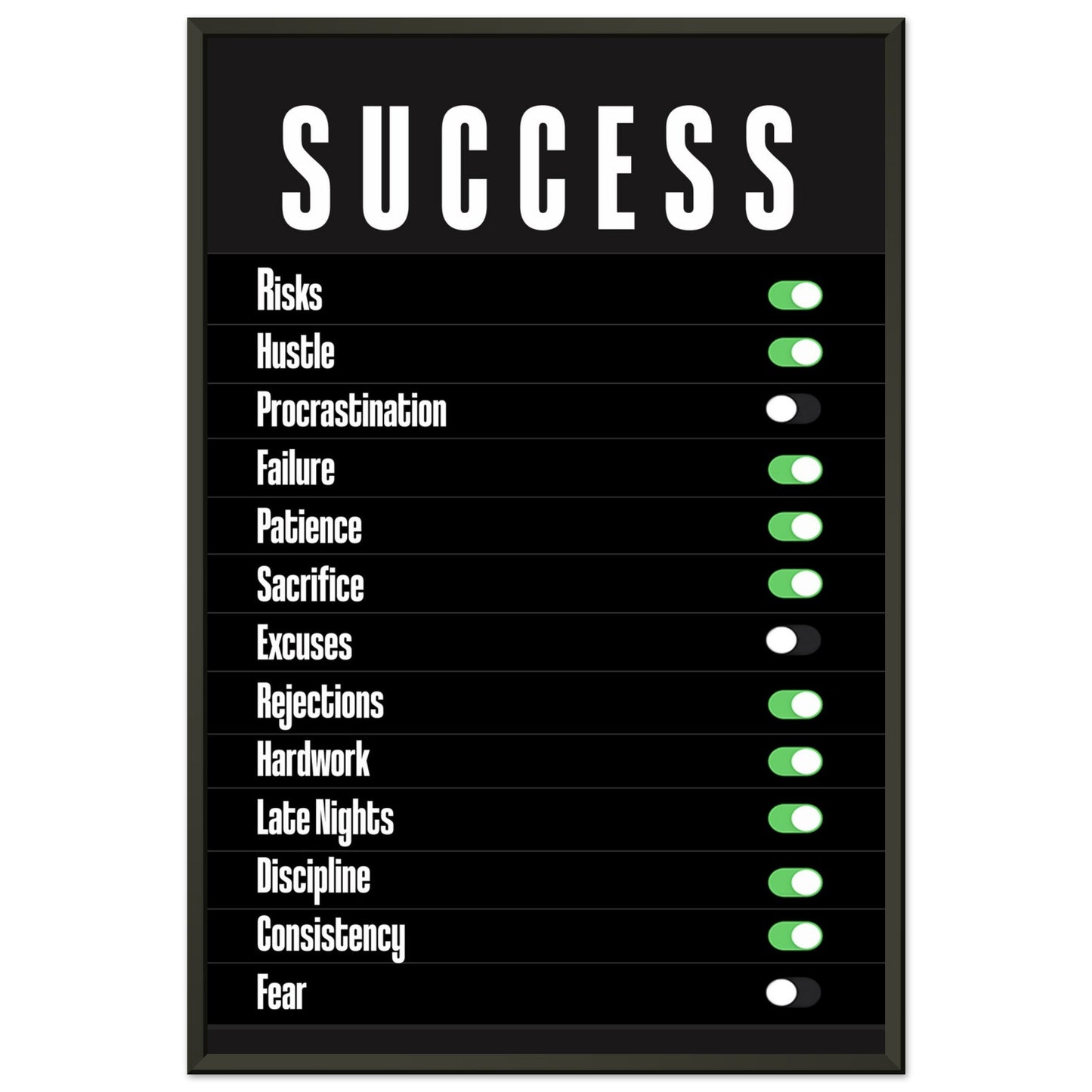 Success Switch - Your Bold Essence | Motivational and Inspirational Canvas Wall Art Poster