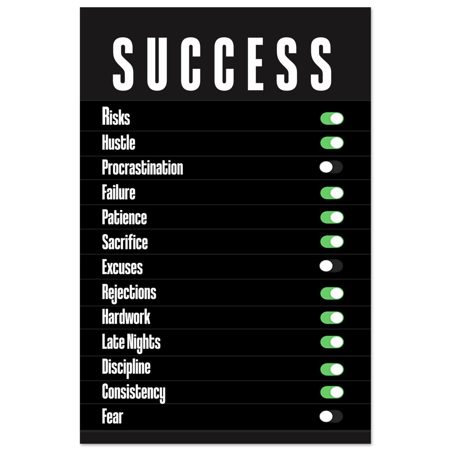 Success Switch - Your Bold Essence | Motivational and Inspirational Canvas Wall Art Poster