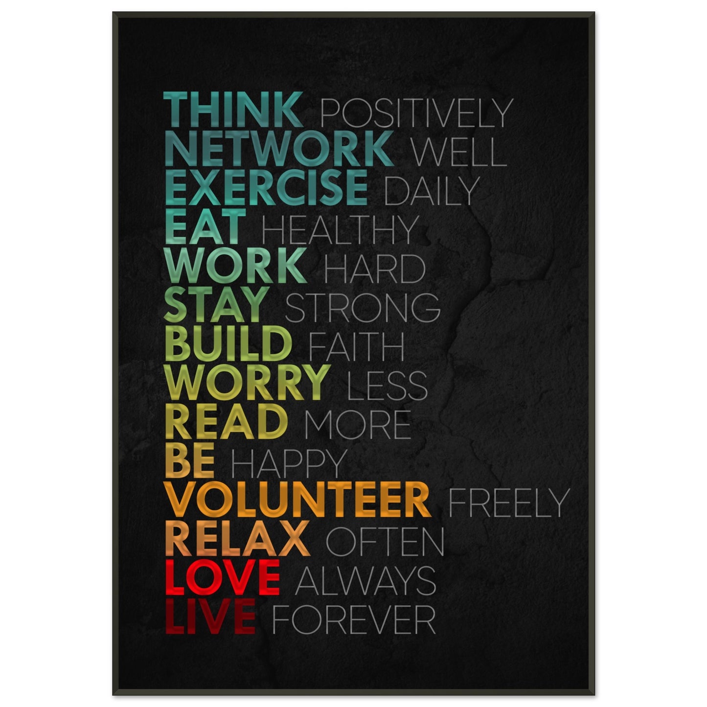 Positive Life Habits - Your Bold Essence | Motivational and Inspirational Canvas Wall Art Poster