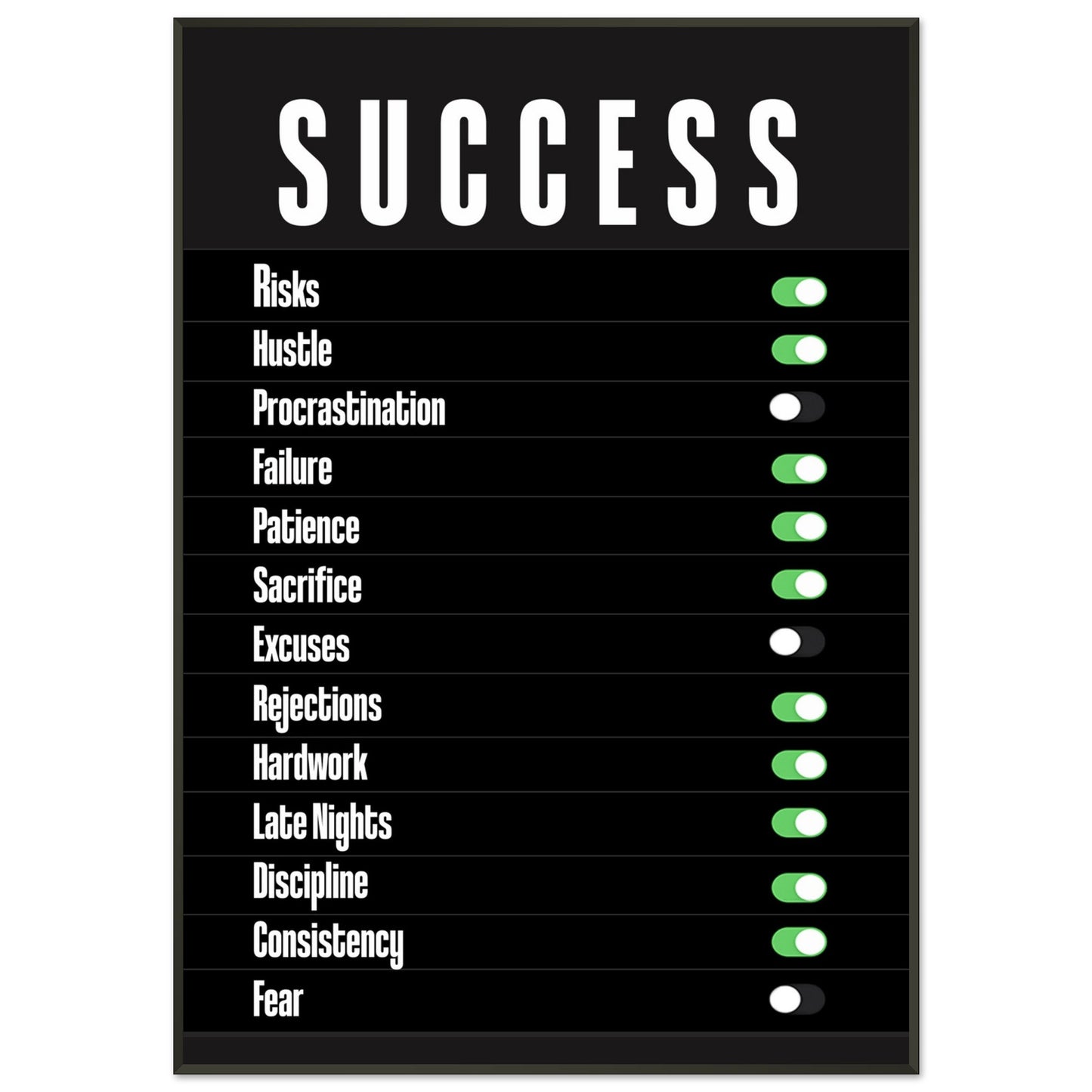 Success Switch - Your Bold Essence | Motivational and Inspirational Canvas Wall Art Poster