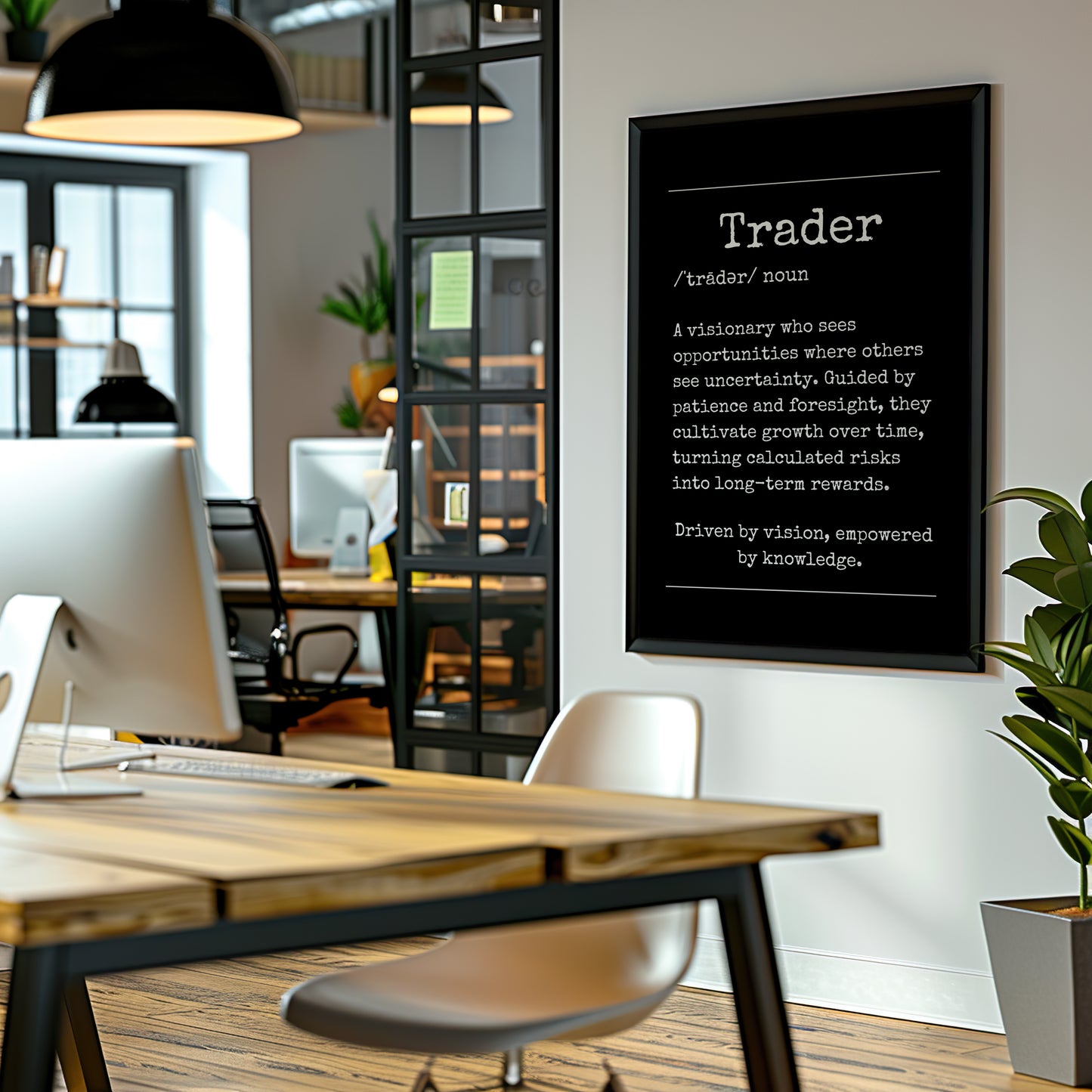 Trader - Your Bold Essence | Motivational and Inspirational Canvas Wall Art Poster