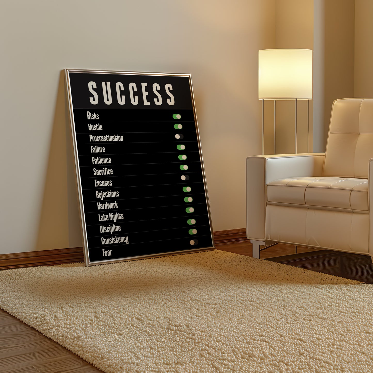 Success Switch - Your Bold Essence | Motivational and Inspirational Canvas Wall Art Poster