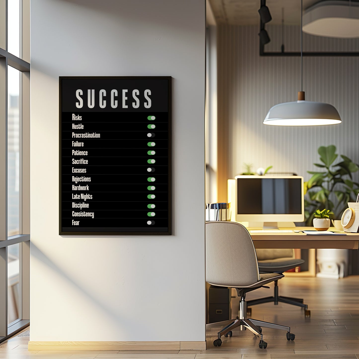 Success Switch - Your Bold Essence | Motivational and Inspirational Canvas Wall Art Poster