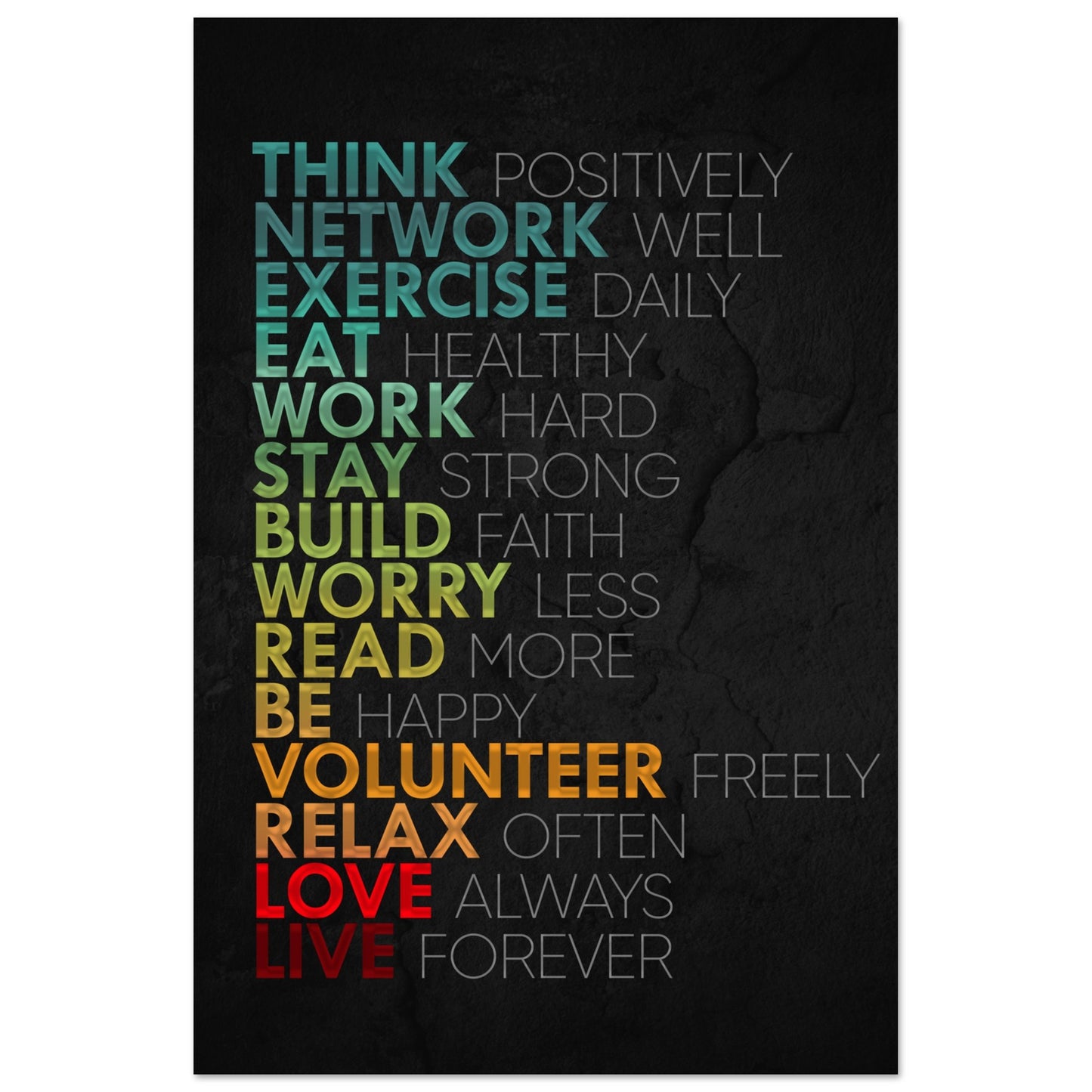 Positive Life Habits - Your Bold Essence | Motivational and Inspirational Canvas Wall Art Poster