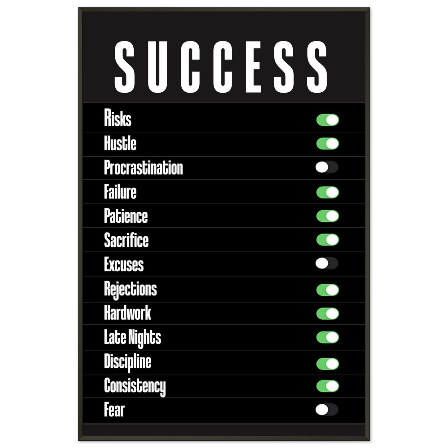 Success Switch - Your Bold Essence | Motivational and Inspirational Canvas Wall Art Poster