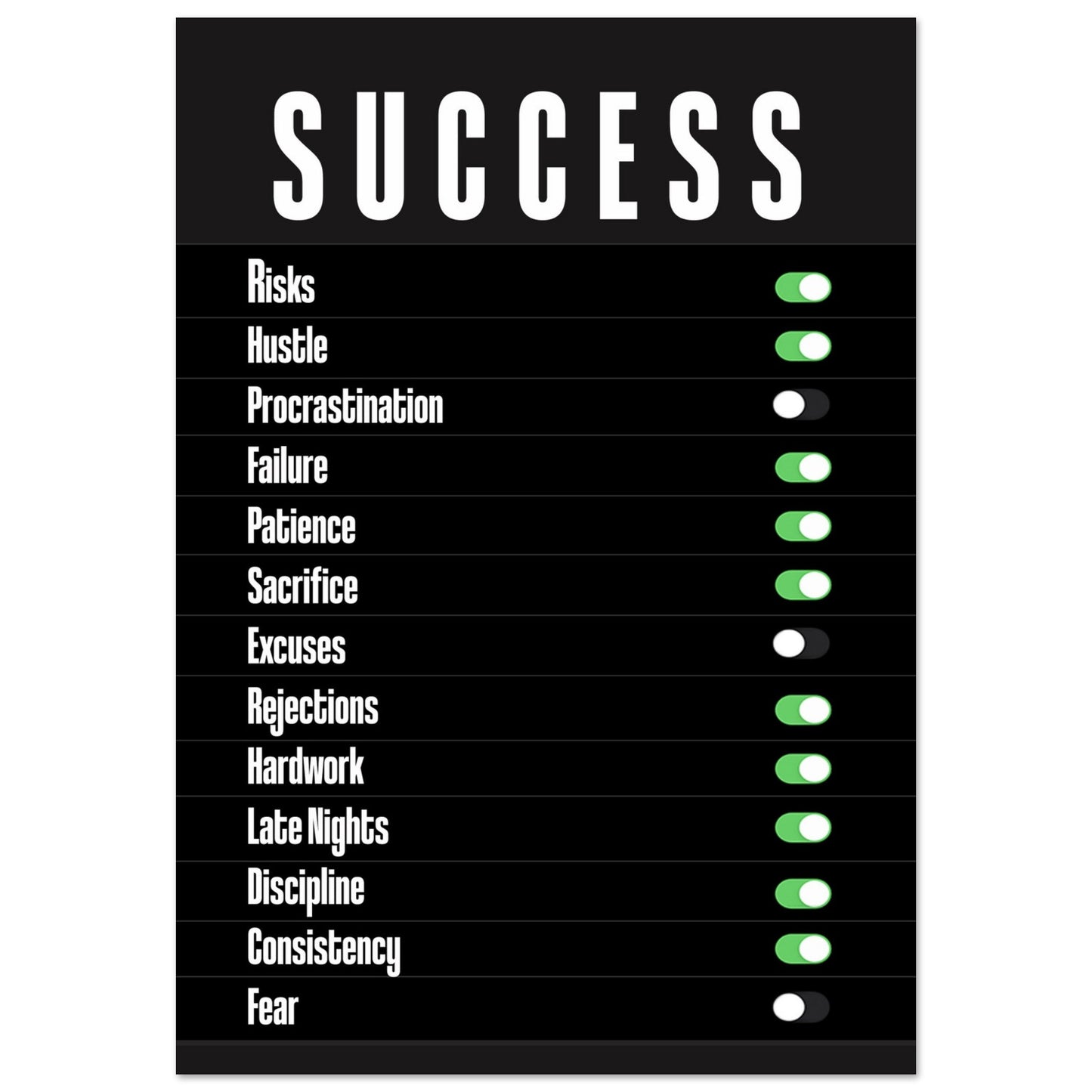 Success Switch - Your Bold Essence | Motivational and Inspirational Canvas Wall Art Poster
