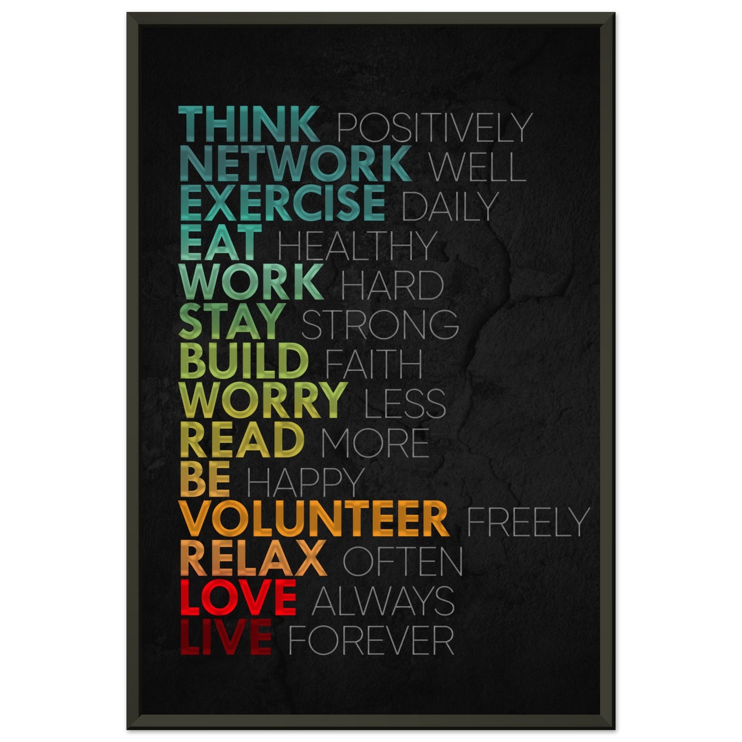Positive Life Habits - Your Bold Essence | Motivational and Inspirational Canvas Wall Art Poster