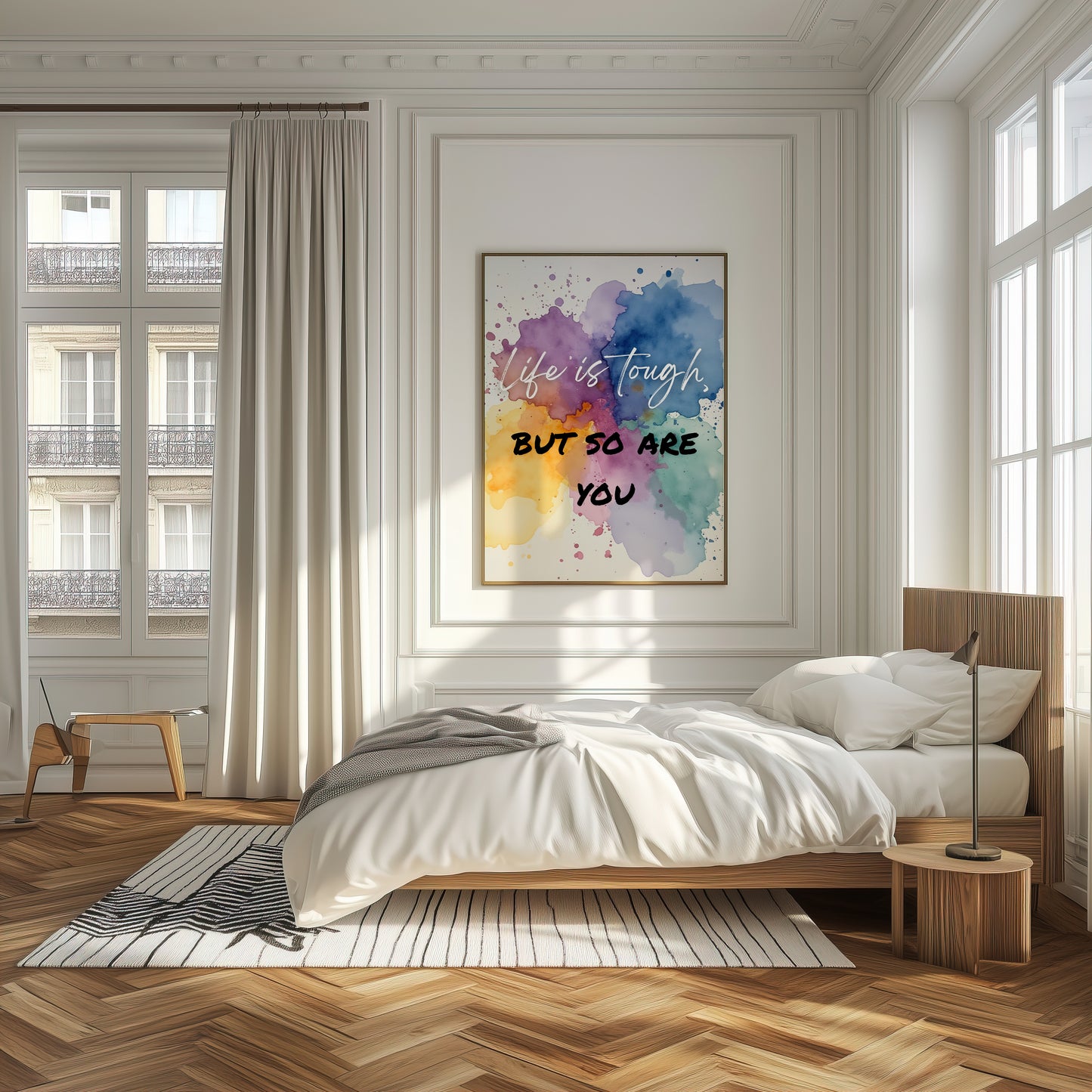 Life is Tough - Your Bold Essence | Motivational and Inspirational Canvas Wall Art Poster