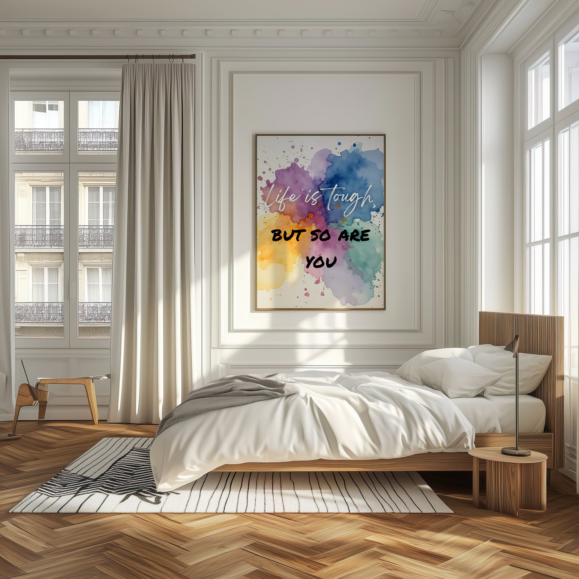 Life is Tough - Your Bold Essence | Motivational and Inspirational Canvas Wall Art Poster