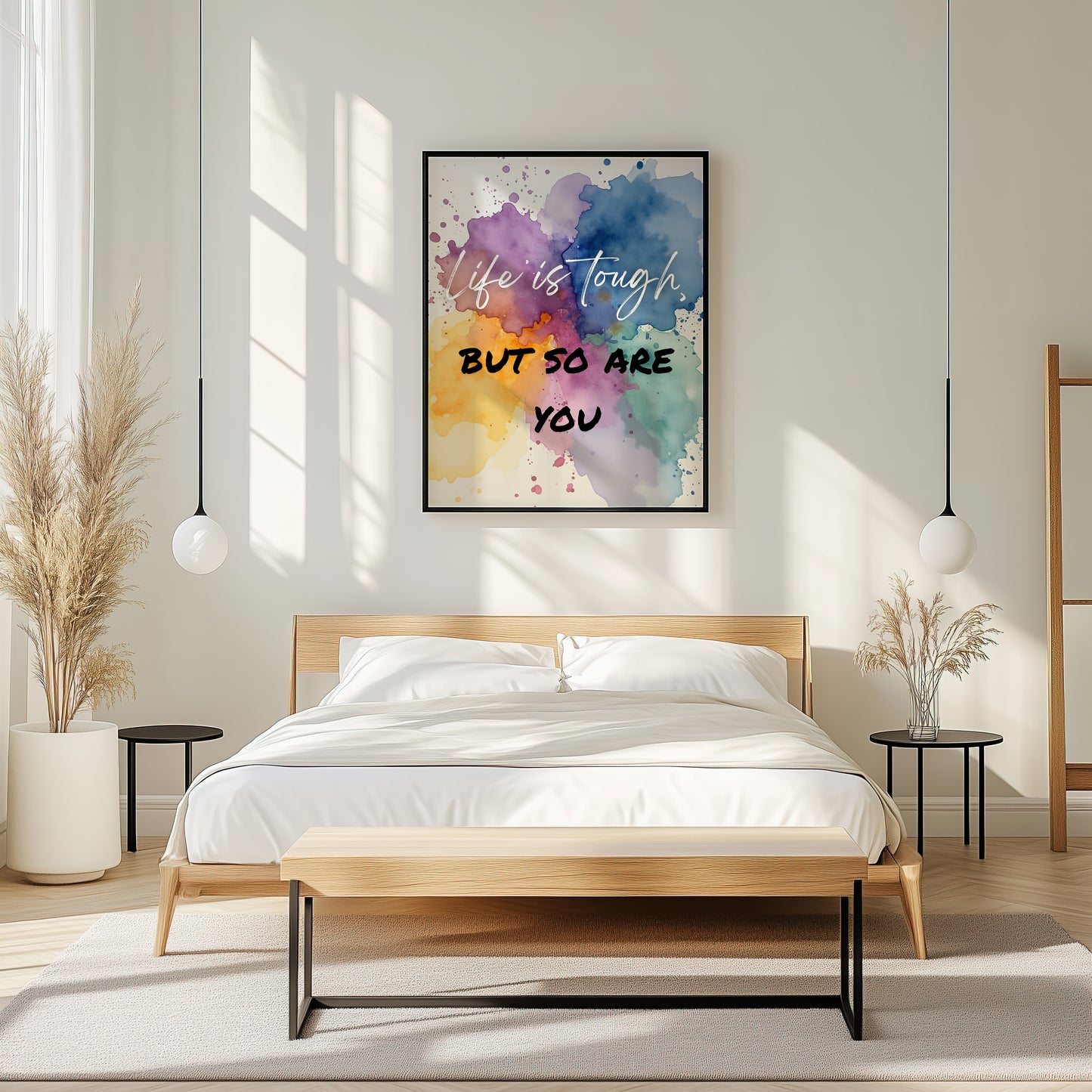 Life is Tough - Your Bold Essence | Motivational and Inspirational Canvas Wall Art Poster