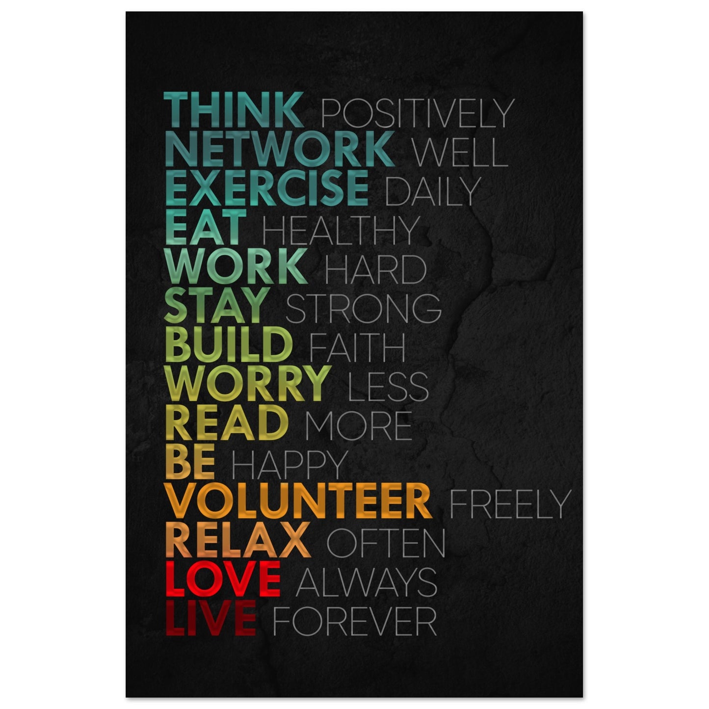 Positive Life Habits - Your Bold Essence | Motivational and Inspirational Canvas Wall Art Poster
