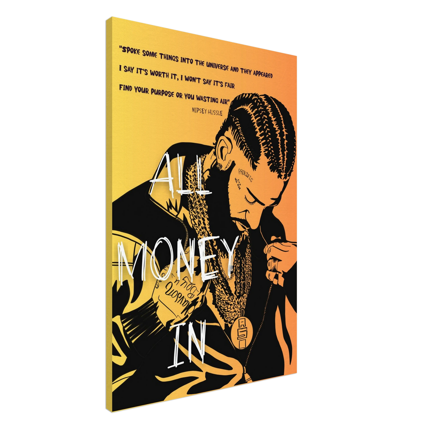 All Money In - Your Bold Essence | Motivational and Inspirational Canvas Wall Art Poster