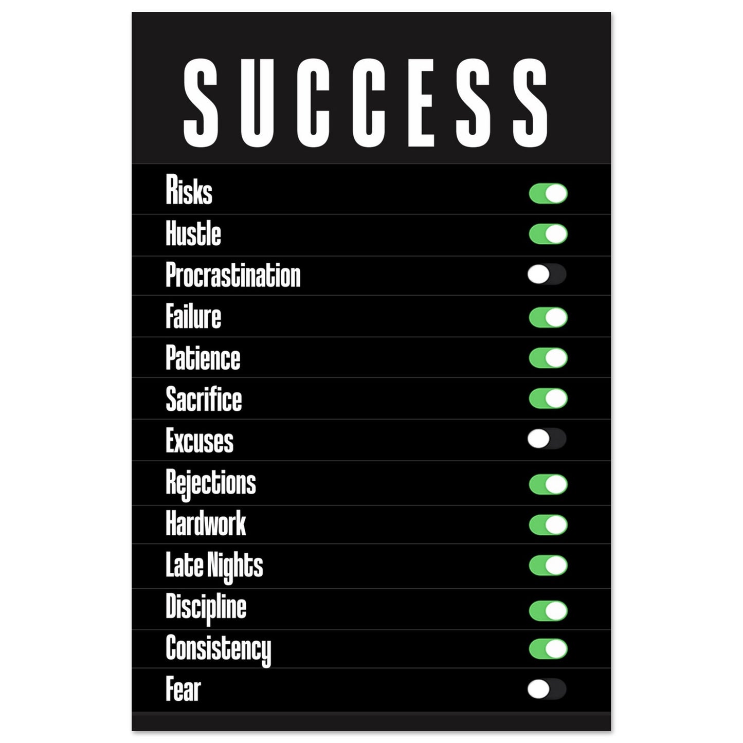 Success Switch - Your Bold Essence | Motivational and Inspirational Canvas Wall Art Poster