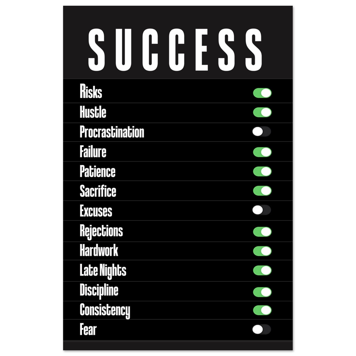 Success Switch - Your Bold Essence | Motivational and Inspirational Canvas Wall Art Poster