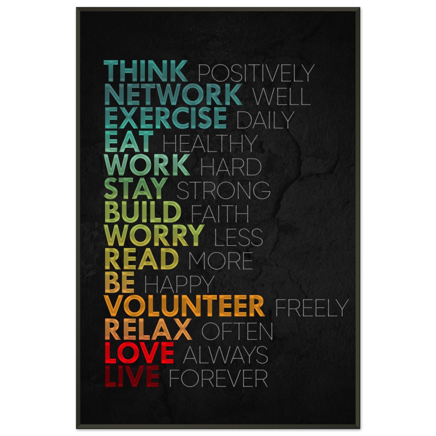 Positive Life Habits - Your Bold Essence | Motivational and Inspirational Canvas Wall Art Poster