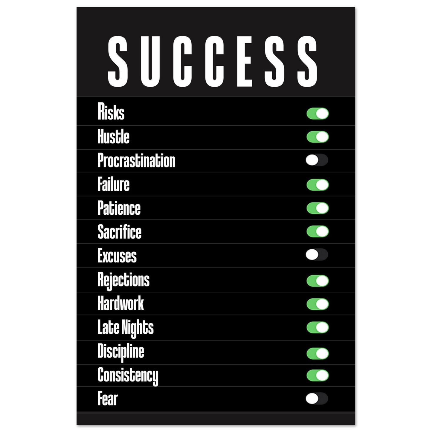 Success Switch - Your Bold Essence | Motivational and Inspirational Canvas Wall Art Poster
