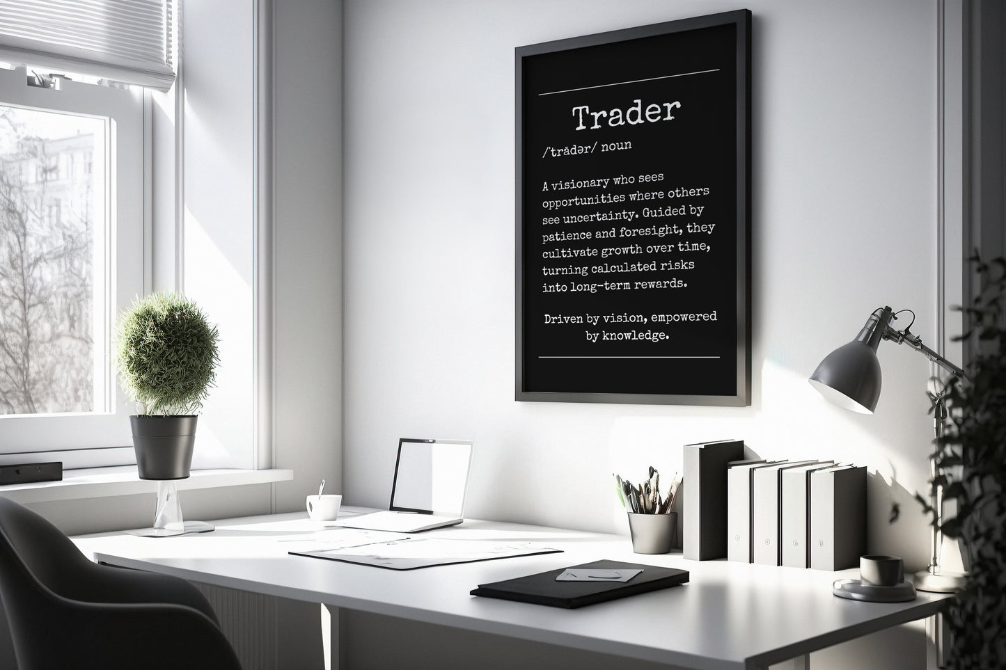 Trader - Your Bold Essence | Motivational and Inspirational Canvas Wall Art Poster