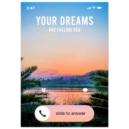 Answer the Call - Your Bold Essence | Motivational and Inspirational Canvas Wall Art Poster