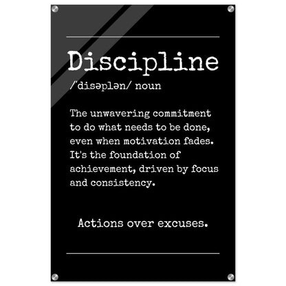 "Discipline" Wall Art | YourBoldEssence