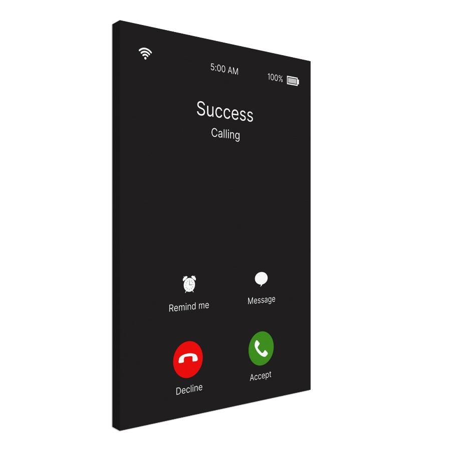 "Success Incoming Call" Wall Art | YourBoldEssence