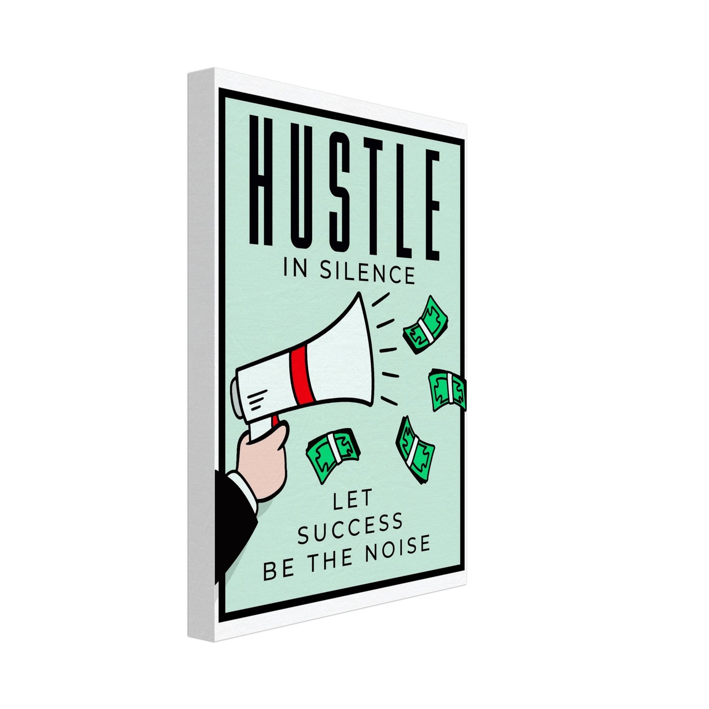 Hustle in Silence - Your Bold Essence | Motivational and Inspirational Canvas Wall Art Poster