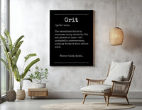 Grit - Your Bold Essence | Motivational and Inspirational Canvas Wall Art Poster
