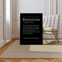Discipline - Your Bold Essence | Motivational and Inspirational Canvas Wall Art Poster
