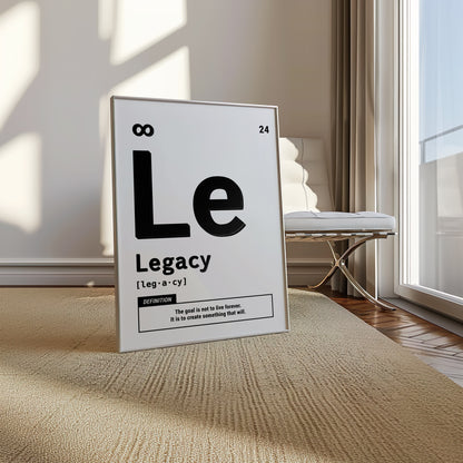 Legacy - Your Bold Essence | Motivational and Inspirational Canvas Wall Art Poster