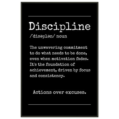 "Discipline" Wall Art | YourBoldEssence