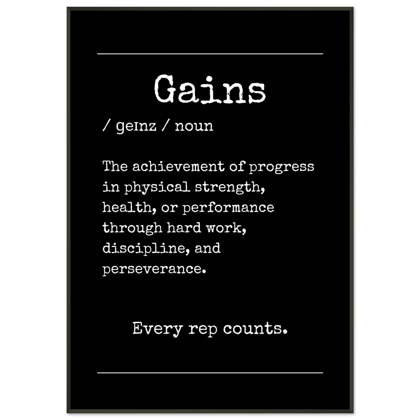 "Gains" Wall Decor | YourBoldEssence