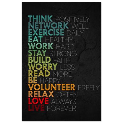 Positive Life Habits - Your Bold Essence | Motivational and Inspirational Canvas Wall Art Poster