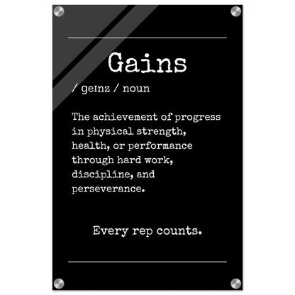 "Gains" Wall Decor | YourBoldEssence