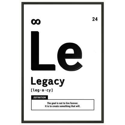Legacy - Your Bold Essence | Motivational and Inspirational Canvas Wall Art Poster