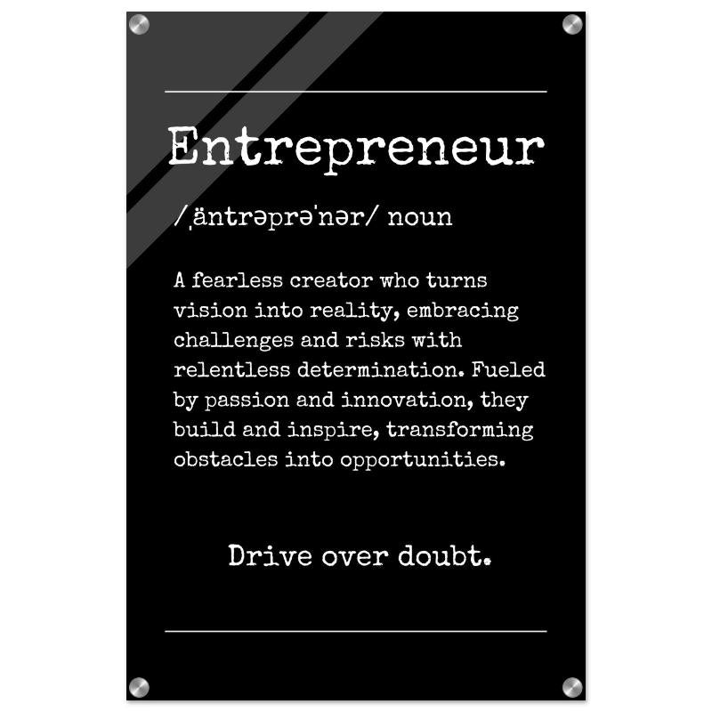 "Entrepreneur" Definition Wall Art |YourBoldEssence