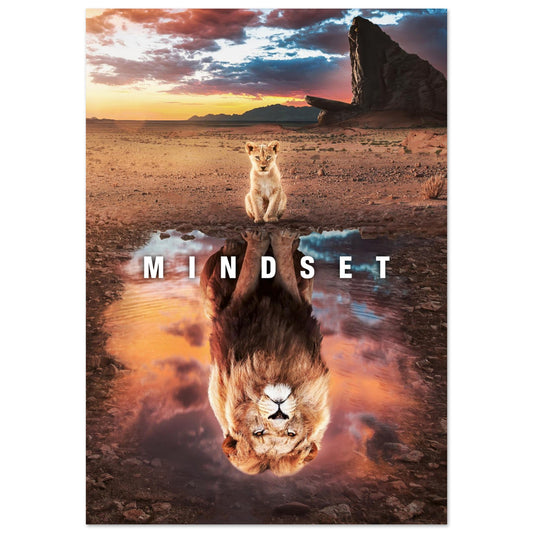 Mindset Lion Wall Art Canvas Poster for Motivation Your Bold Essence