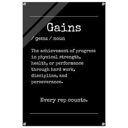 "Gains" Wall Decor | YourBoldEssence