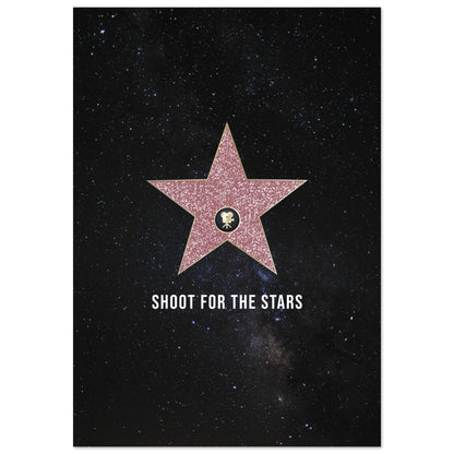 Shoot For The Stars Motivational Inspirational Wall Art Canvas Poster Your Bold Essence