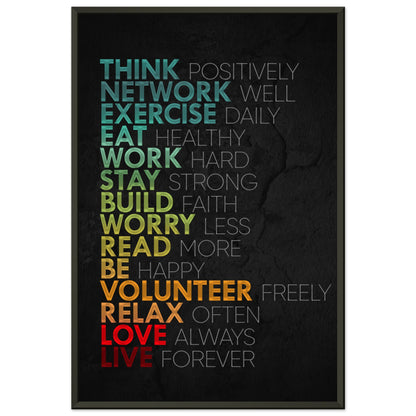 Positive Life Habits - Your Bold Essence | Motivational and Inspirational Canvas Wall Art Poster
