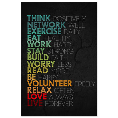 Positive Life Habits - Your Bold Essence | Motivational and Inspirational Canvas Wall Art Poster