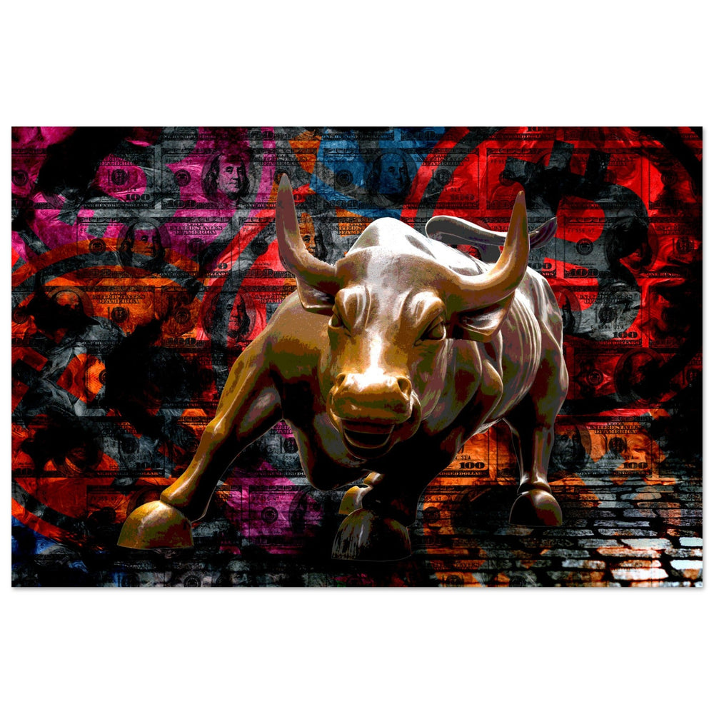Bullish Ambition - Your Bold Essence | Motivational and Inspirational Canvas Wall Art Poster