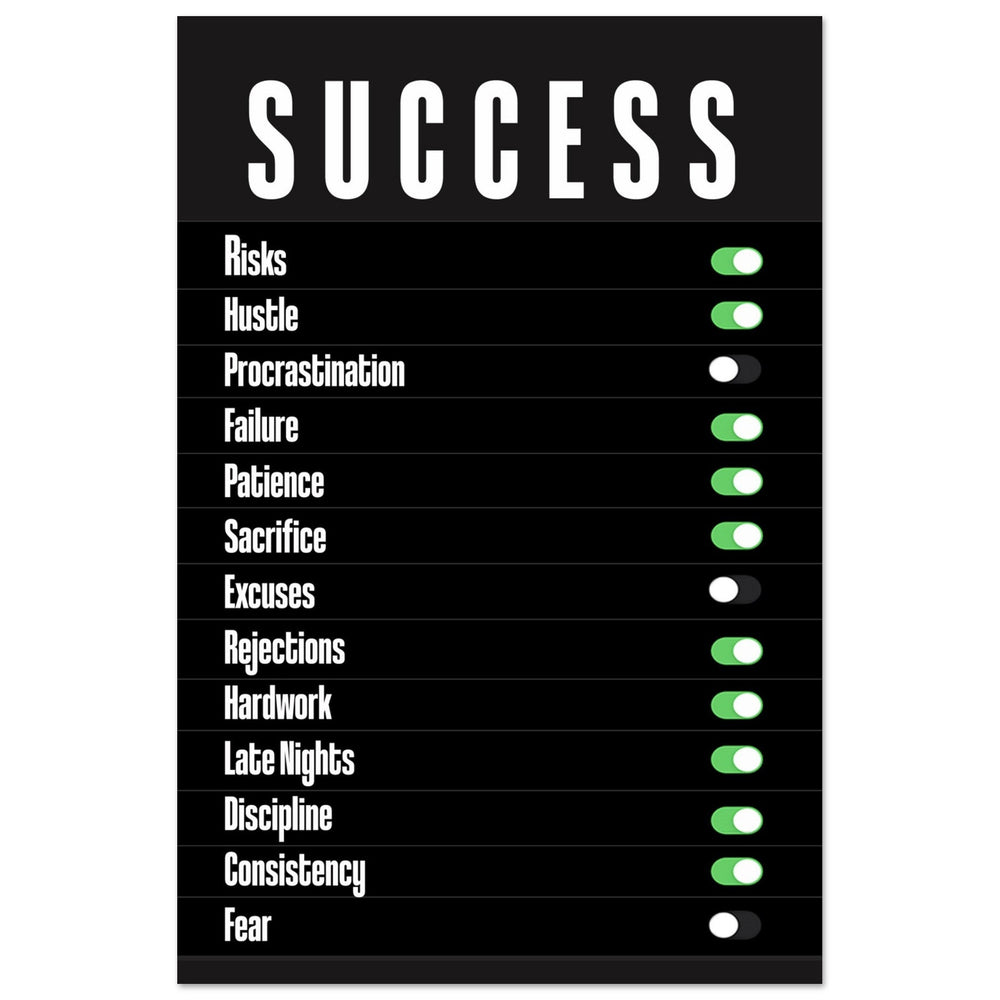 Success Switch - Your Bold Essence | Motivational and Inspirational Canvas Wall Art Poster