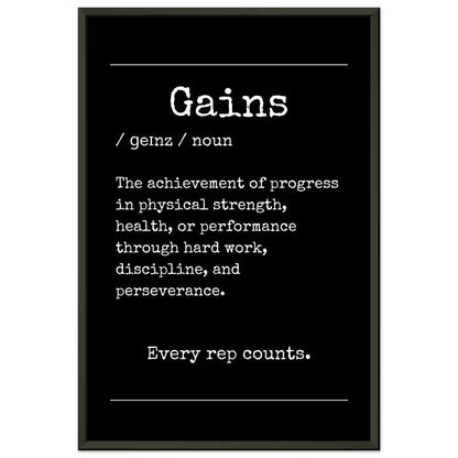 "Gains" Wall Decor | YourBoldEssence