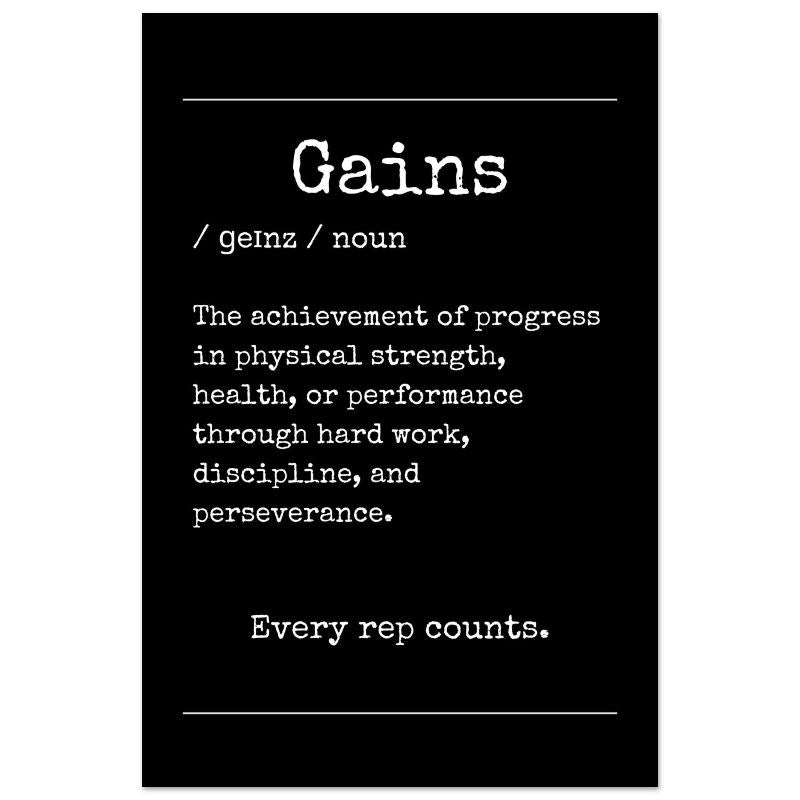 "Gains" Wall Decor | YourBoldEssence