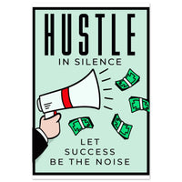 Hustle in Silence - Your Bold Essence | Motivational and Inspirational Canvas Wall Art Poster